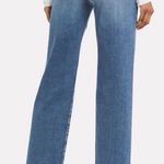 Mother The Waist Tie Patch Rambler Jean Hop On Hop Off Wash Belt Straight 25 Blue Photo 1