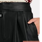 Intermix Black Remi Pleated Leather Shorts NWT Photo 4