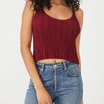 Free People NWT ‘Get To Know You’ back tie cropped knit cami, size medium Photo 0