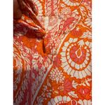 C&C California Orange Paisley Print Blouse‎ Peasant Top Long Sleeve Bohemian Style Small Photo 2