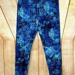 Soft Surroundings S Stretchy Comfy Blue Leggings Workout Gym Yoga Photo 0