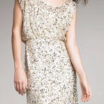 Aidan Mattox  gold sequence blouson mini cocktail party dress sz 4 Photo 0