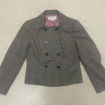 Liz Claiborne Vintage Y2K  Plaid Houndstooth Blazer Jacket Double Breasted Photo 0