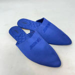Jason Wu  Blue Satin Logo Embroidered Slipper‎ Mules Size US 7 Photo 2