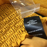 ASTR The Label Gold Satin smocked long sleeve top size X small Photo 9