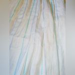Karen Scott Vintage Medium  White and Blue Striped Midi Skirt 100% Cotton, Pastel Photo 5