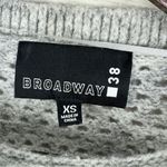 Anthropologie Broadway 38 Ruffle Shoulder Open Knit Sweater Gray XS Wool Blend Photo 9