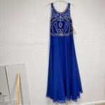 JJ House Royal Blue Rhinestone Studded Prom Gown Maxi Dress Womens XXL Formal Size 2X Photo 1