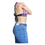 24h & Ocean swimwear y2k Pink black white geometric halter bikini top medium Photo 7