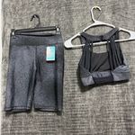 JESFER Women’s Activewear Set Sports Bra & Biker Shorts Size S NWT(A226) Black Photo 2