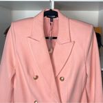 EXPRESS Flannel Knit Oversized Double Breasted Blazer with Gold Novelty Buttons Photo 6