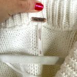 Free People NWOT Alli Optic White Heavy Chunky V-Neck Oversized Slouchy Sweater Photo 7