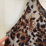 WD•NY EUC | WD.NY women’s leopard print sheer layer drapey long tier tank blouse large Photo 2
