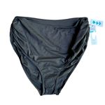 Anne cole NEW Black Convertible High Waist Shirred Swim Bottom Ruched Size 20W Photo 1