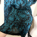 Turquoise Haven  Mini Smocked Dress sz S whimsigoth fairy romantic dark stretchy Photo 7