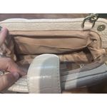 Jules Kae Anthroplogie Sophia Clutch Bag Vegan Faux Leather Ivory Croc Chain Photo 6