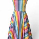 Collectif Rainbow Swing Dress Blue Photo 0