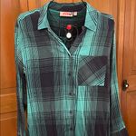 Everly 🥳🥳🥳BOGOHO 🥳🥳🥳 Teal and Navy Checkered Blouse-0X Photo 1