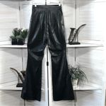 SheIn  Black Vegan Leather Bell Bottom Pants Size 4 Photo 2