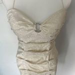Blondie Nites  Strapless Ivory Dress with Jewel Accent Photo 7
