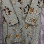 CAbi Guinevere Tapestry Brocade Coat Floral Blazer Jacket Light Blue Women's 4 Photo 6