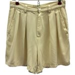 Tommy Bahama Silk Pale Yellow Casino Deck Pleated 4 Pocket Shorts Womens 6 Photo 6