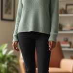 Kaisley Boutique Loose Knit Sweater Size Large Sage Green Photo 1