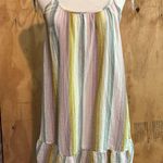 Madewell  Gauze Pastel Striped Summer Dress S 100% Cotton Photo 0