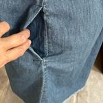 Madewell Chambray Frayed Hem Button Down Shirt Dress Photo 3