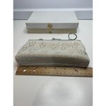 Handmade Vintage Ivory white All Beaded Top Handle Bag With Mother Of Pearl Detailing Photo 15