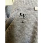 PacSun Womens Top Size M Cropped Ribbed Knit V-Neck Collared Short Sleeve Gray Photo 6