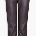 frame denim Le Crop Mini Boot in Pewter Coated Metallic Stretch Black Jeans 26 Photo 1