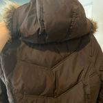 Gap Women's Brown Puffer Jacket Excellent Condition with Faux Fur Lined Hood Photo 7