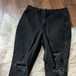 Hollister Curvy Ultra High Rise Black Distressed Mom Jeans Photo 3