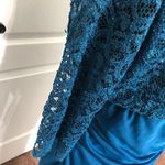 Betsy and Adam B&A by Women's Lace V-Neck Evening Dress Gown Blue Size 16 Photo 3