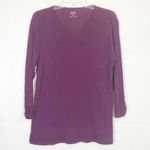 Dress Barn  3/4 Ruched Sleeve V-Neck Sweater  Size XL Photo 1