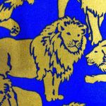 J.Crew  Collection Royal Blue Gold
Lion Print Silk Shirt Blouse Size 0 Photo 11