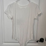 American Eagle Women's Medium White Short-Sleeve Bodysuit Casual Spring NWOT Photo 0
