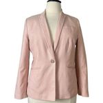 Talbots Blazer Notch Lapel Single Button Knit Peach White Women’s Plus Size 16 Photo 0