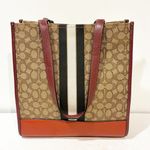 1917 Dempsey Tote In Signature Jacquard With Stripe And Coach Patch Photo 4