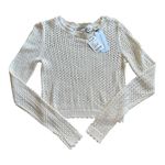 Christian LaCroix Nwt  cream-colored open-knit crew neck sweater extra small Photo 1