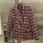 Rachel Zoe 💕💕 Tweed Boucle Blazer Suit Jacket ~ Multi-Color Plaid XS NWOT Photo 0