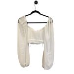 For Love & Lemons  Trisha Crop Top in White Size XS Photo 6