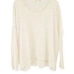 Anthropologie 🔴MOTH  size M heather ivory 3/4 dolmen sleeve knit top/sweater Photo 1