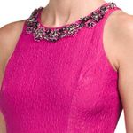 Marchesa Notte Jeweled‎ Collar Gown Silk Blend Runway 2016 Glam Designer Pink 2 Photo 1