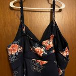 Torrid  Navy Floral Scuba Knit Peplum Cami Plus Size Tank Top Size 6XL Photo 6