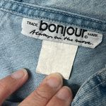 Bonjour Vtg 90s  Floral Denim Overalls Dress Size Small ! Photo 3