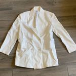 7 For All Mankind  cream linen blazer in almond Photo 0