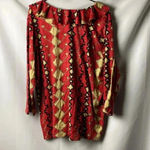 Ralph Lauren LAUREN WO SIZE 3X COTTON MODAL BLEND TOP RUFFLE ACCENT AZTEC PRINT Photo 9