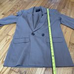 Madewell  Drapeweave Caldwell Double-Breasted Blazer in Castle Rock Brown Size XS Photo 6